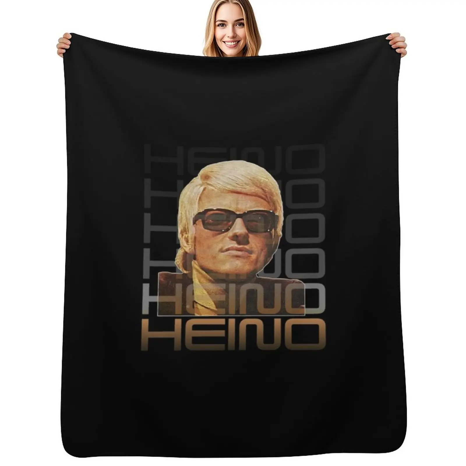 

Retro Heino Tribute Art Volksmusik Icon Gift For Fans For Men And Women Father Day Famil Throw Blanket Soft Picnic Blankets
