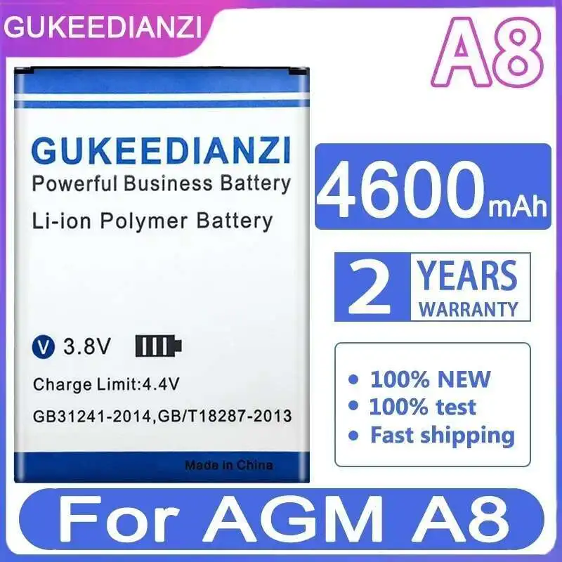 

Fast Charging For Agm A8 A1Q Mobile Phone Battery 4600Mah