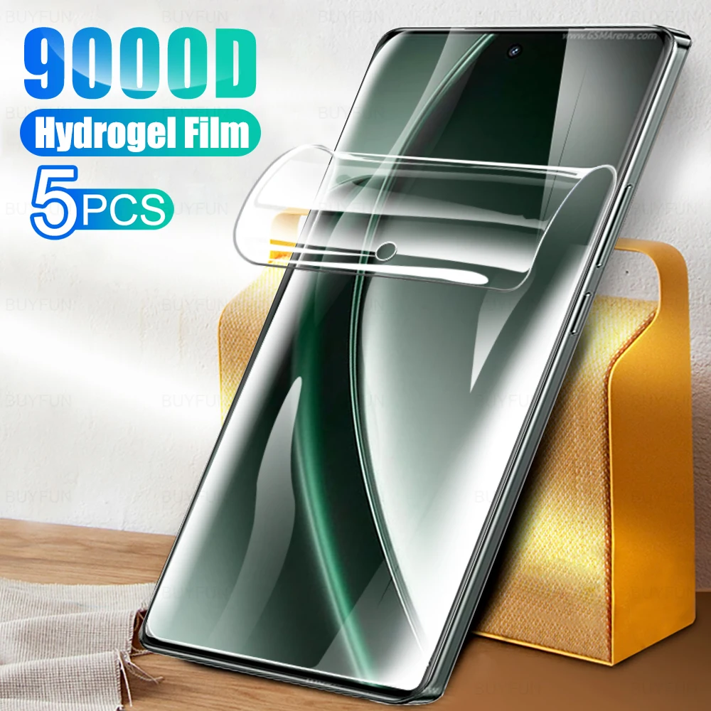 5Pcs Hydrogel Film For Realme GT 6 2024 6.78 inch Realmy GT6 6T Realmi GT6T Soft Screen Protector RealmeGT6 RealmeGT6T No Glass