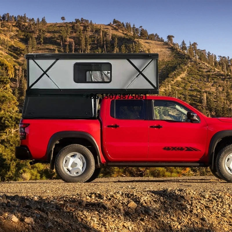 2 Person Pop Roof Top Bakkie Car Rooftop Tent Waterproof Aluminum Foldable Hard Top Canopy Tent for Pickup Truck Offroad Camper