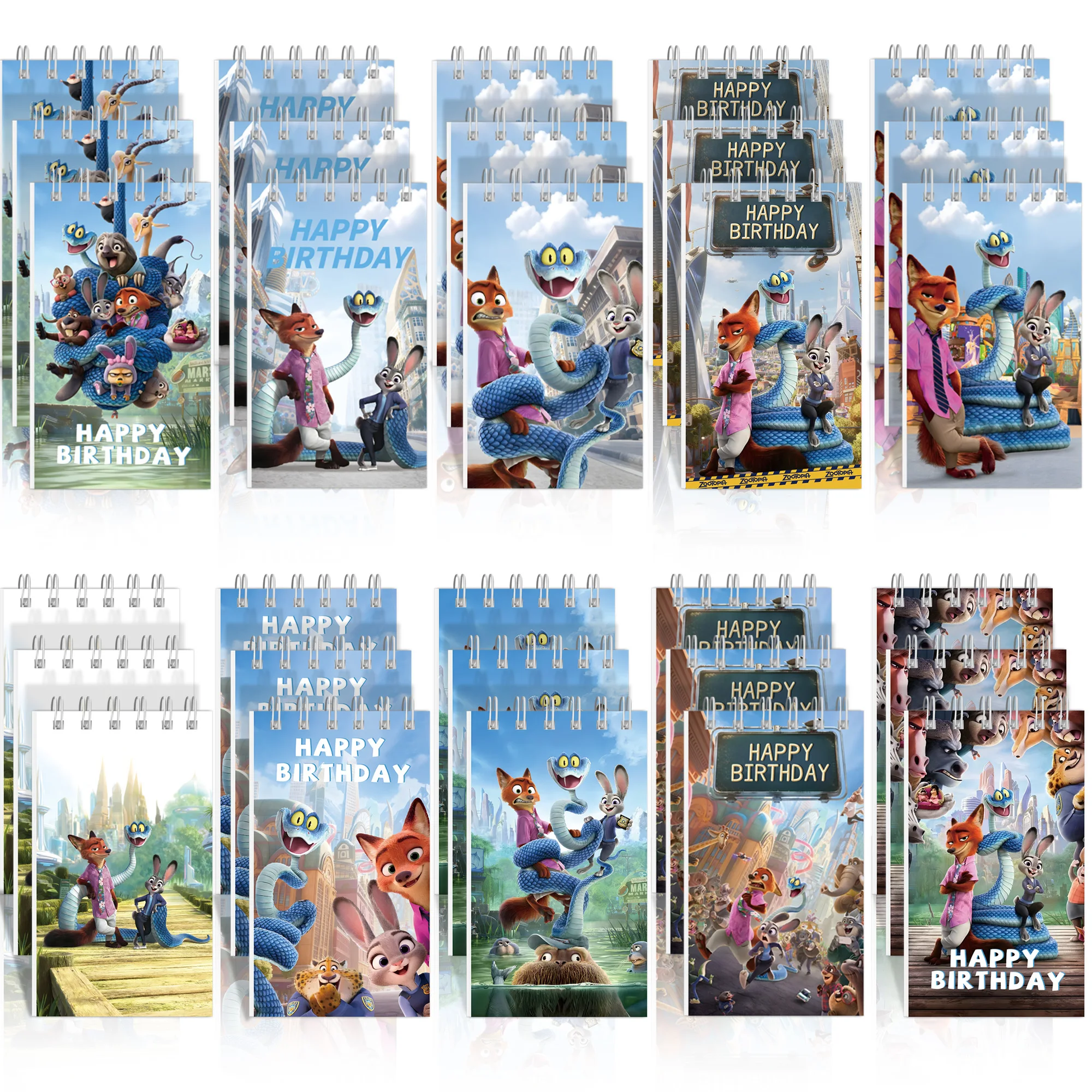 Zootopie spirale livre bobine cahier Zootropolis Journal agenda horaires Plan quotidien liste bloc-notes faveurs scolaires fournitures papeterie