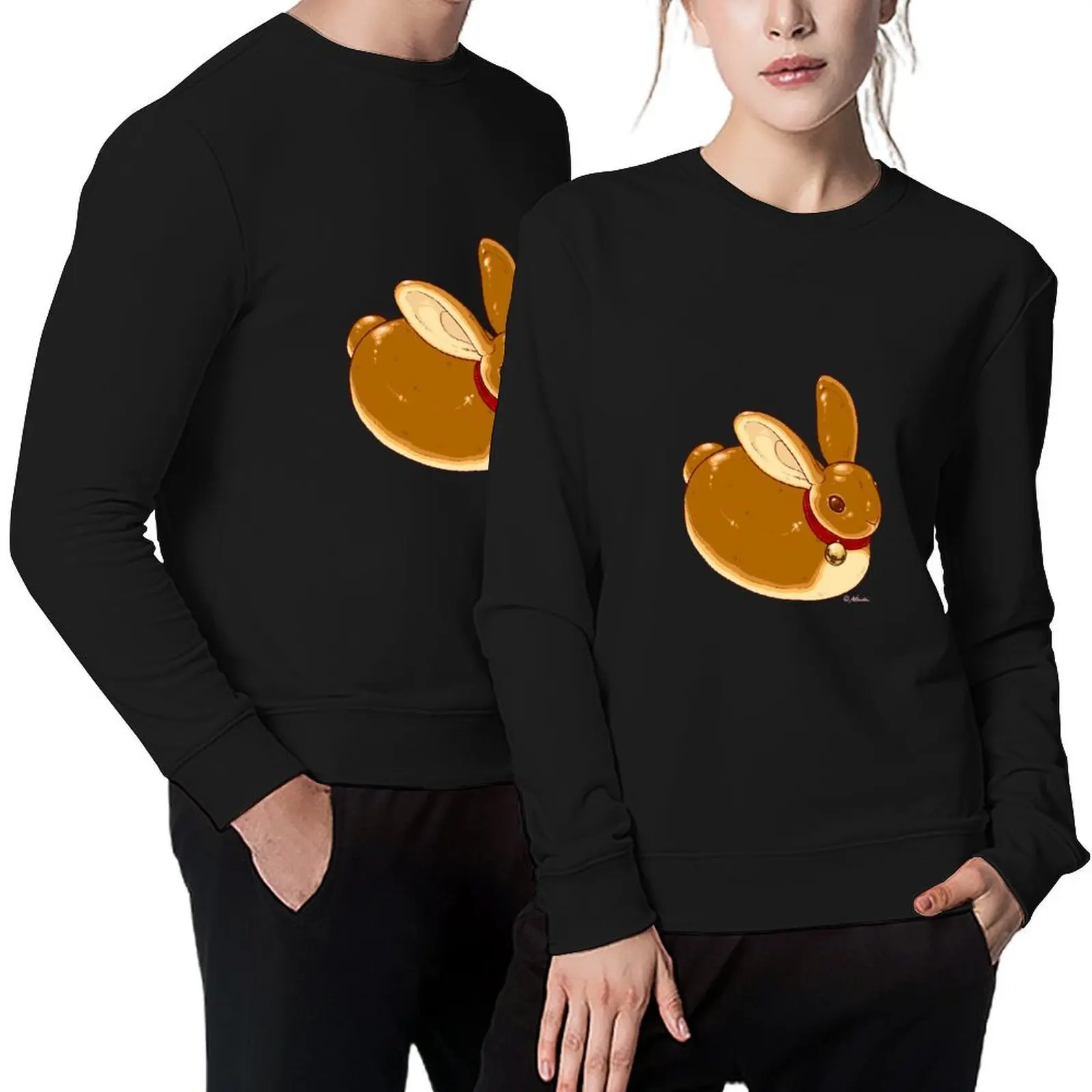 

Bread bunny with bell mirrored without frame Pullover men's coat men's sweat-shirt korean clothes winter clothes men sweatshirt