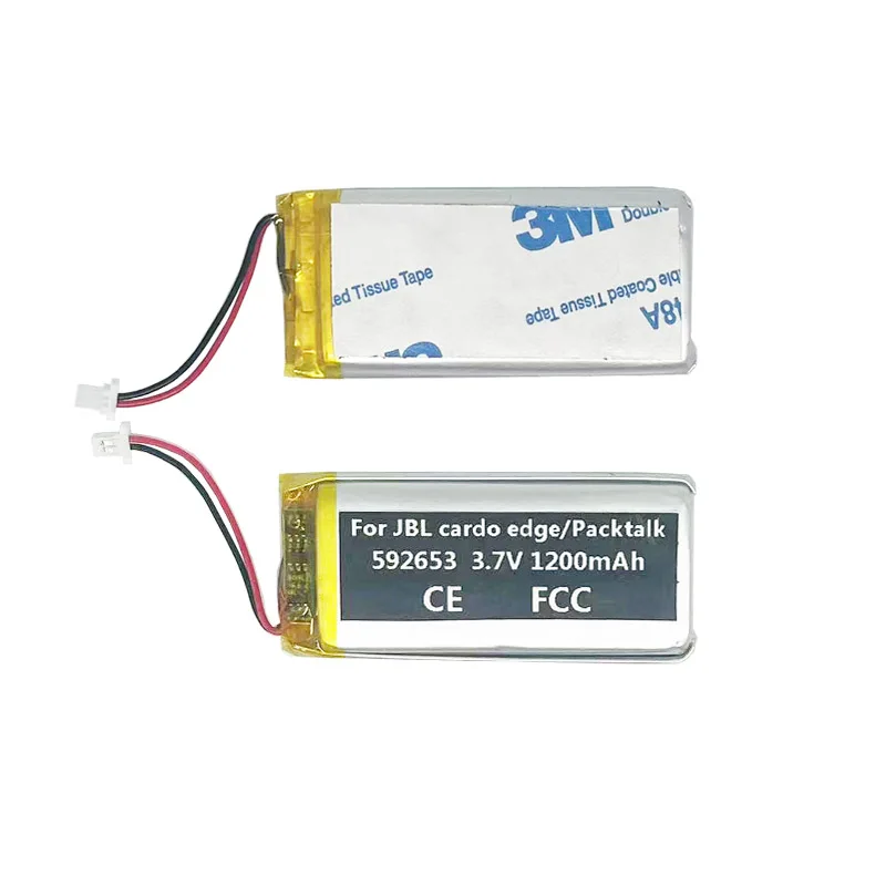 Original Replaces 1200mAh 592653 Battery For JBL Cardo Edge / Packtalk Bold Gaming Headset Headphone view 4