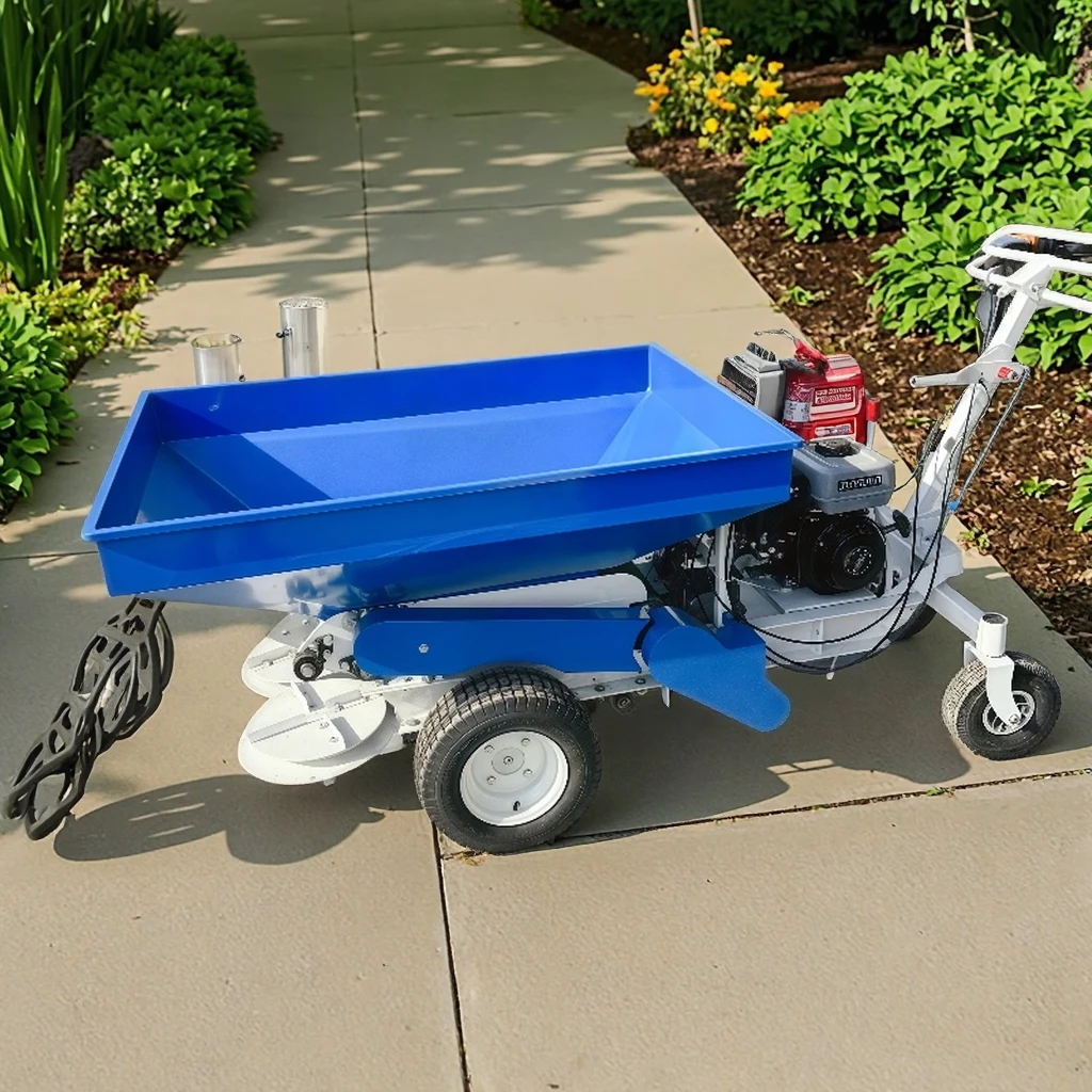 Automatic Fertilizer Spreader Small Self-propelled Compost Spreader  Hand Pushed Garden Fertilizer Spreader