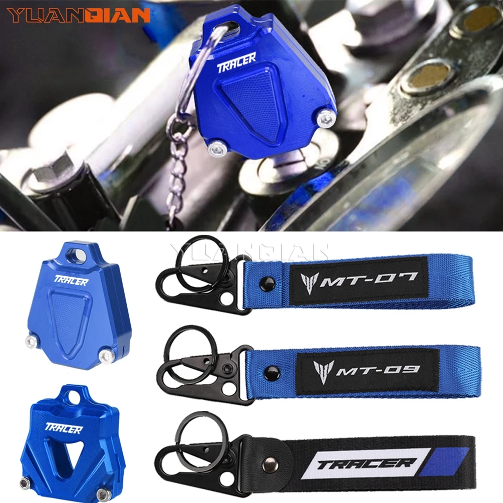 For YAMAHA TRACER 900 700 GT TRACER MT-09 MT-07 TRACER 7 GT 9 GT Motorcycle CNC Key Cover Cap Keys Case Shell Keyring Keychain