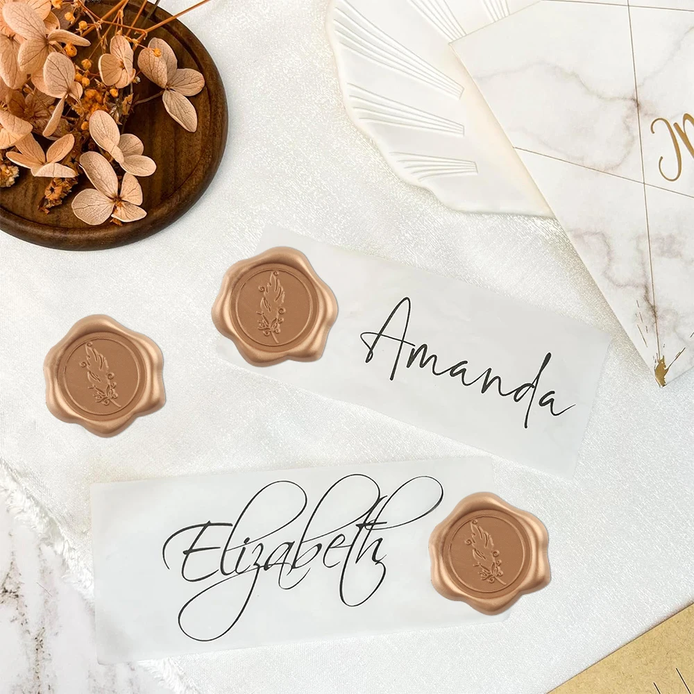 30Pcs Valentine\'s Day Wax Seal Stickers,Feather, Bow,Wreath,Heart  Self Adhesive Wax Stickers for Wedding Party Invitations