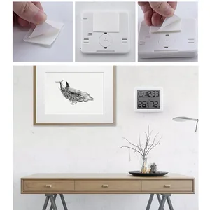 ساعة حائط رقمية مع درجة حرارة ورطوبة ، شاشة كبيرة ، تعمل بالبطارية ، للمنزل ، المطبخ ، المكتب ، ديكورات الطاولة أعلى 8 مبيعات مختلفة لساعة الحائط للمطبخ - No3