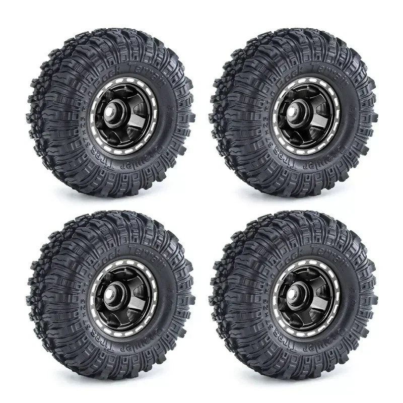 

4pcs 57mm 1.0" Metal Beadlock Wheel Tire Set For 1/18 1/24 RC Crawler Car TRXS 4M SCX24 AX24 FCX24 Upgrade Parts Accessories