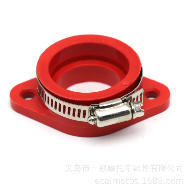 Adaptador de carburador de motocicleta, interfaz de entrada de goma, entrada de tubo con abrazadera apta para entrada de aire, Piezas de motocicleta