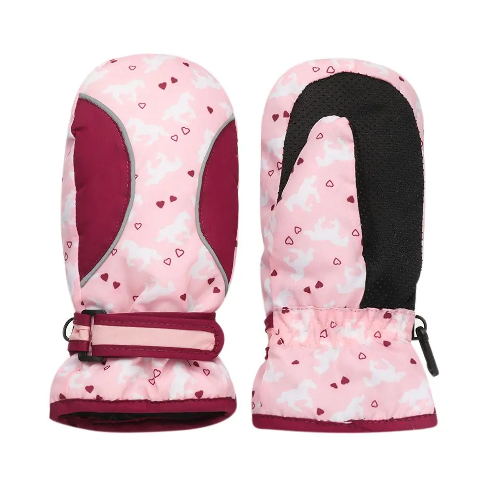 

Fashion Thicken Warm Children Windproof Waterproof Snow Snowboard Children Ski Gloves Long-sleeved Mitten Outdoor Riding
