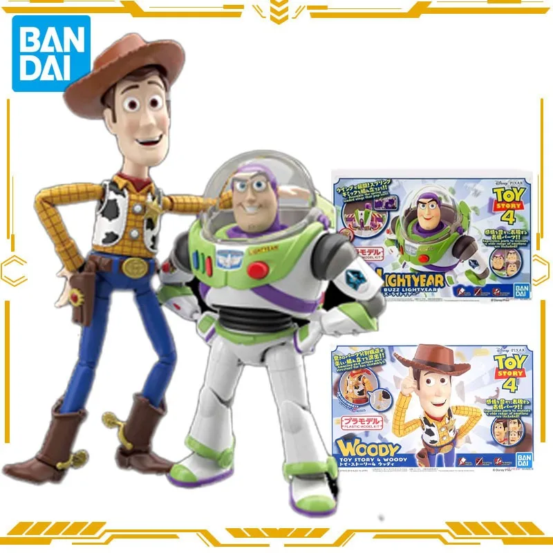 

Bandai натуральная игрушка Story 4, экшн-фигурка аниме Buzz Lightyear Woody, сборная игрушка для мальчиков и девочек, детский подарок, Коллекционная модель