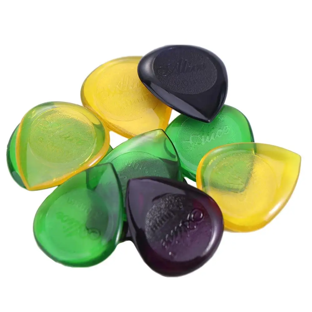 10pcs Random Color Guitar Picks ABS Plectrums Acoustic Guitar Picks Celluloid Thickness Droplet Shaped Guitar Pick Bass