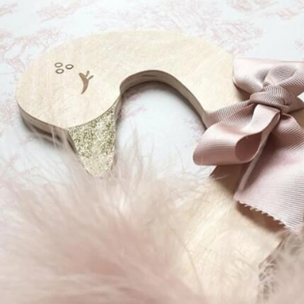 

Room Decor Bow Hanger Pink Hangers Bowknot Clothes Clothing Swan Handmade Child