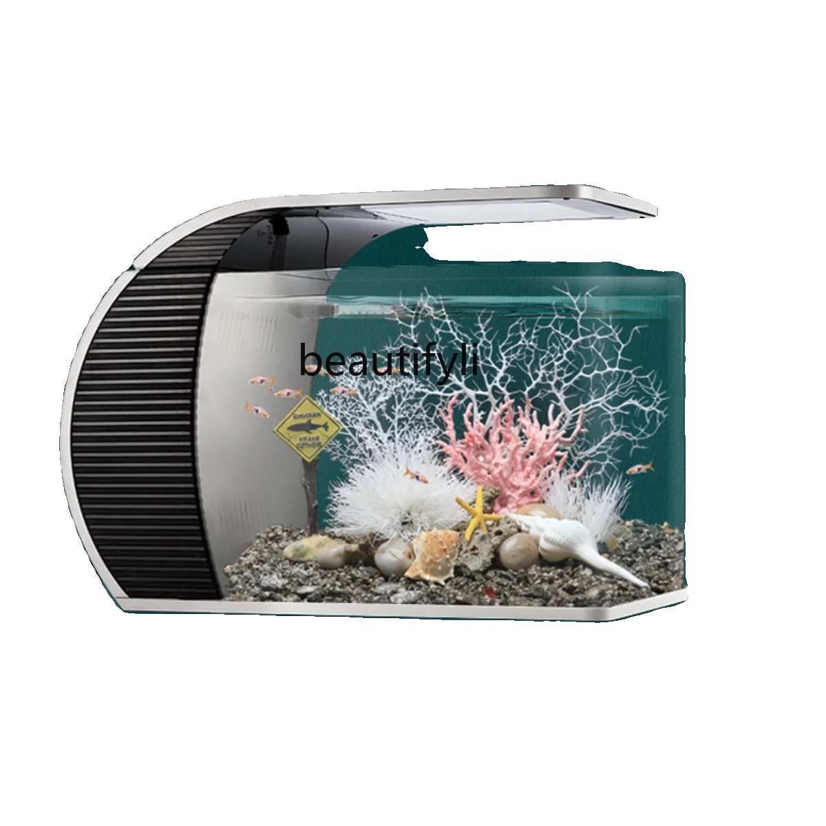 

Desktop Fish Tank Home Landscape Creative Arc Integrated Glass Side Filter Ecology Fish Globe Aquarium