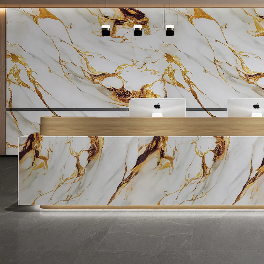 ورق جدران رخامي ذاتي اللصق لموقد المطبخ مقاوم للماء والزيت وملصقات الأثاث وخلفية المطاعم