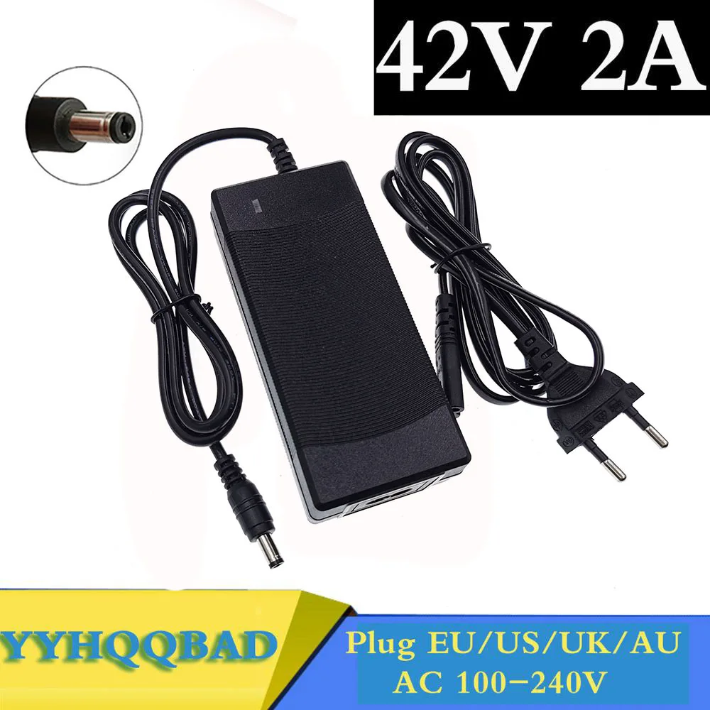 

36V 2A battery charger Output 42V 2A Charger Input 100-240 VAC Lithium Li-ion Li-poly Charger For 10Series 36V Electric Bike