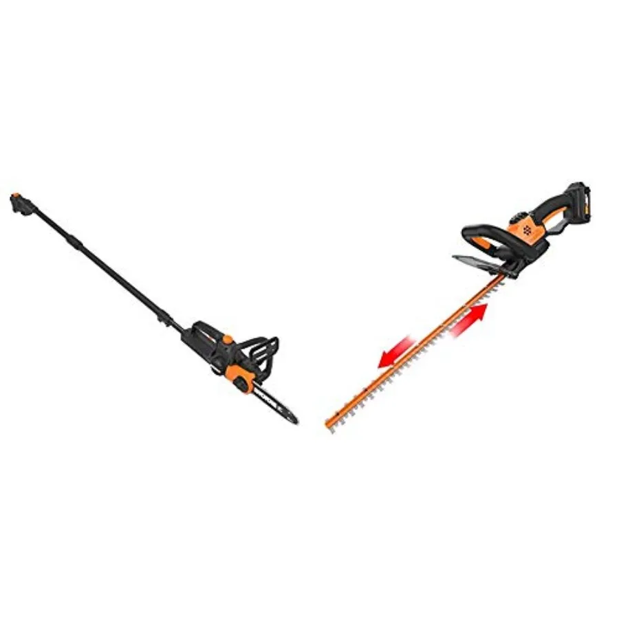 

WG323 20V Power Share 10" Cordless Pole/Chain Saw Bundle with Hedge Trimmer Battery and Charger