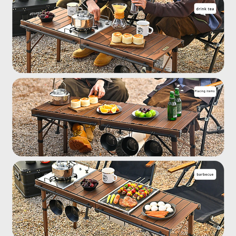 Outdoor Camping IGT Table Multifunction Aluminum Alloy Portable Folding BBQ Small Table Mesa Camping Plegables Camping Supplies