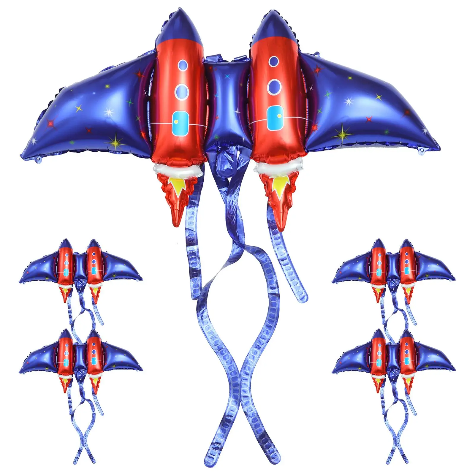 

5pcs Rocket Wing Balloon Smooth Comfortable Lightweight Party Decoration Photoshoot Props Birthday Festive Gifts
