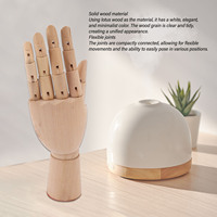 Flexible Wooden Hand Model Moveable Wooden Artists Manikin Hand Figure Hand Model for Sketching Drawing Painting