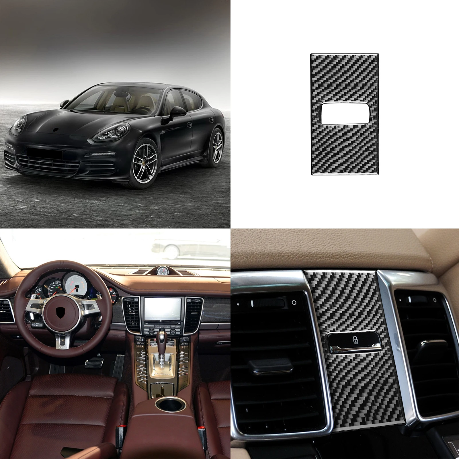 

Carbon Fiber Car Rear Seat Adjustment Switch Button Cover Trim for Porsche Panamera 970 2010-2016