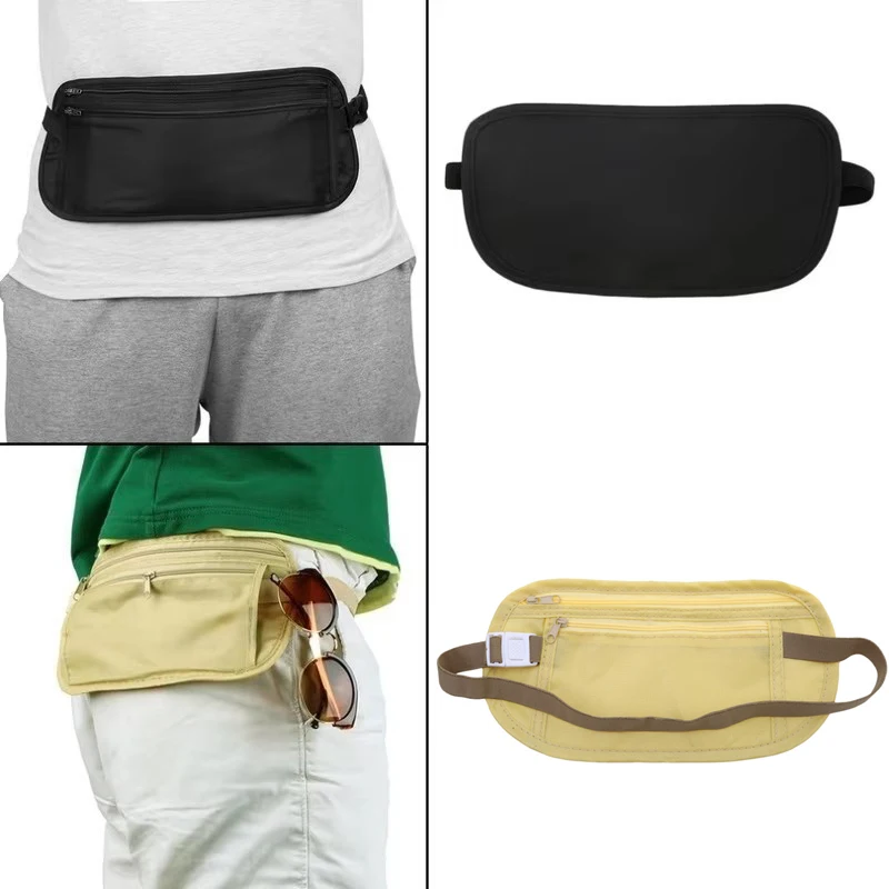 Invisible Travel Waist Packs Pouch for Passport Money Belt Bag Hidden Security Wallet Gift Travel Bag Chest Pack Money Waist Bag