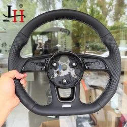 Fully Perforated Leather Steering Wheel Fully for Audi RS3 RS4 RS5 A3 A4 A5 S3 S4 S5 2017-2021