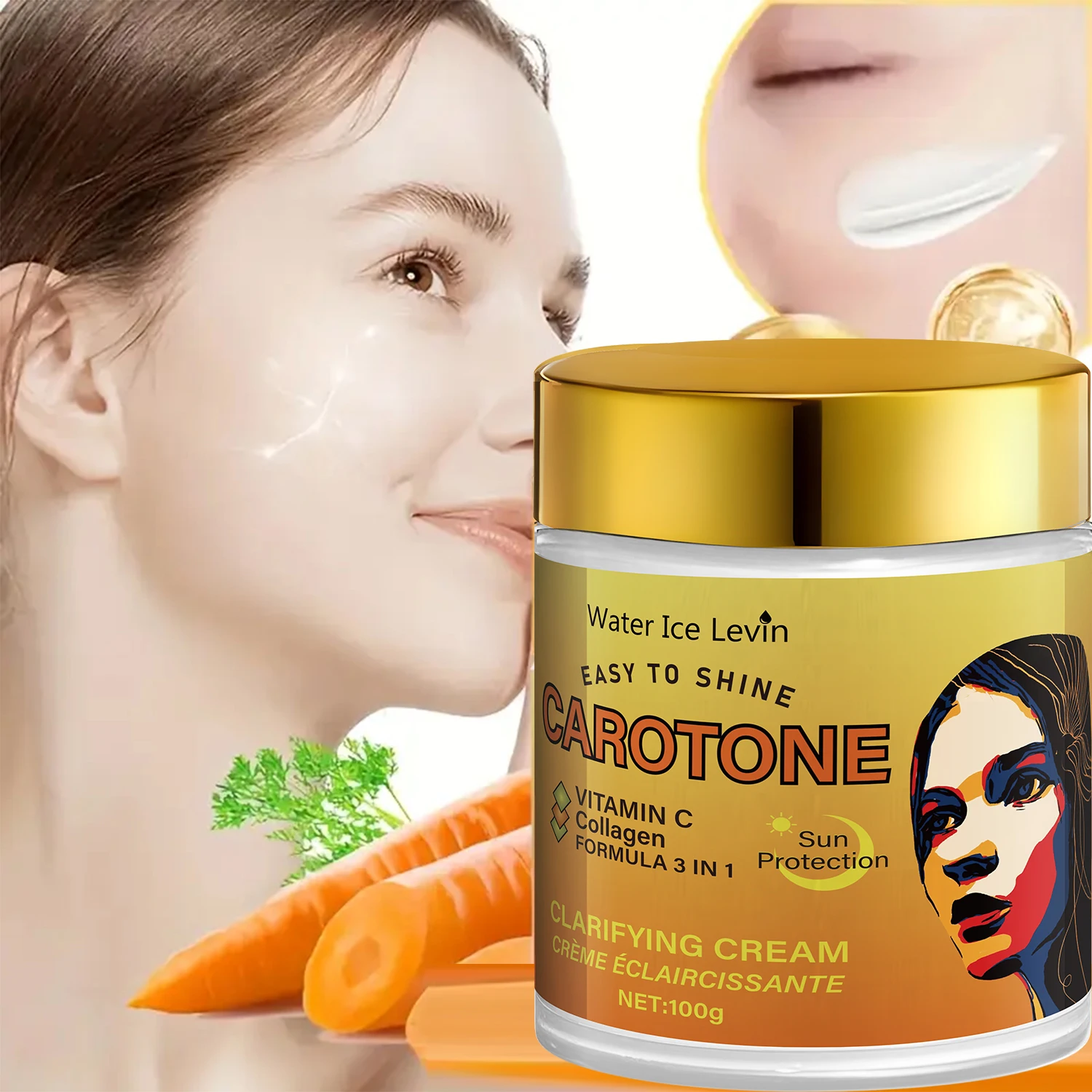 With Vitamin C + Collagen & sun protection for clarifying, long-lasting skin radiance. 100g