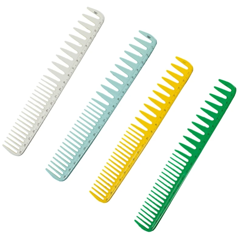 Ladies' Hair Cutting Comb Japanese Style Styling Combs with Measurement Scale Wide Teeth