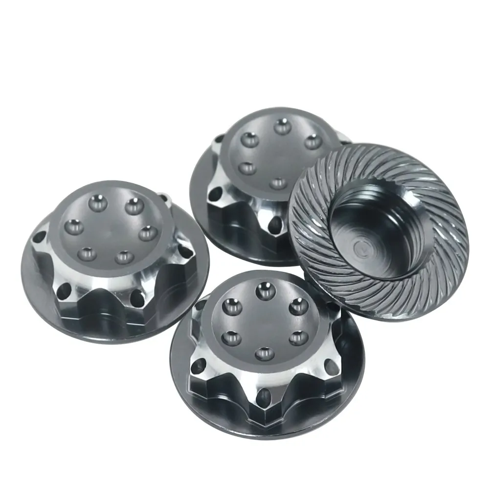 Aluminium-Radnabenabdeckung, Staubschutzabdeckung, 17 mm Sechskantmutter für Rc 1:8 X-maxx Summit E-revo Arrma Modellauto, rutschfeste Radabdeckung – Detail 14