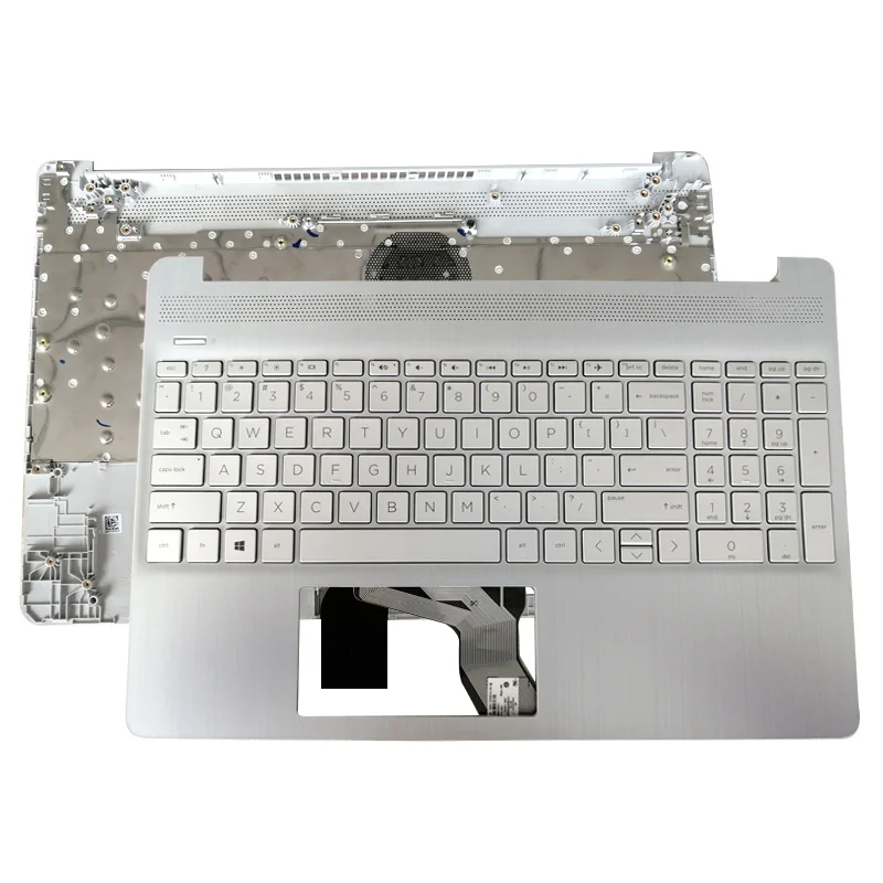 NEW For HP 15T-DY 15-EF 15S-EQ TPN-Q222 Laptop Palmrest Upper Case With Keyboard Silver Computer Case L60341-001