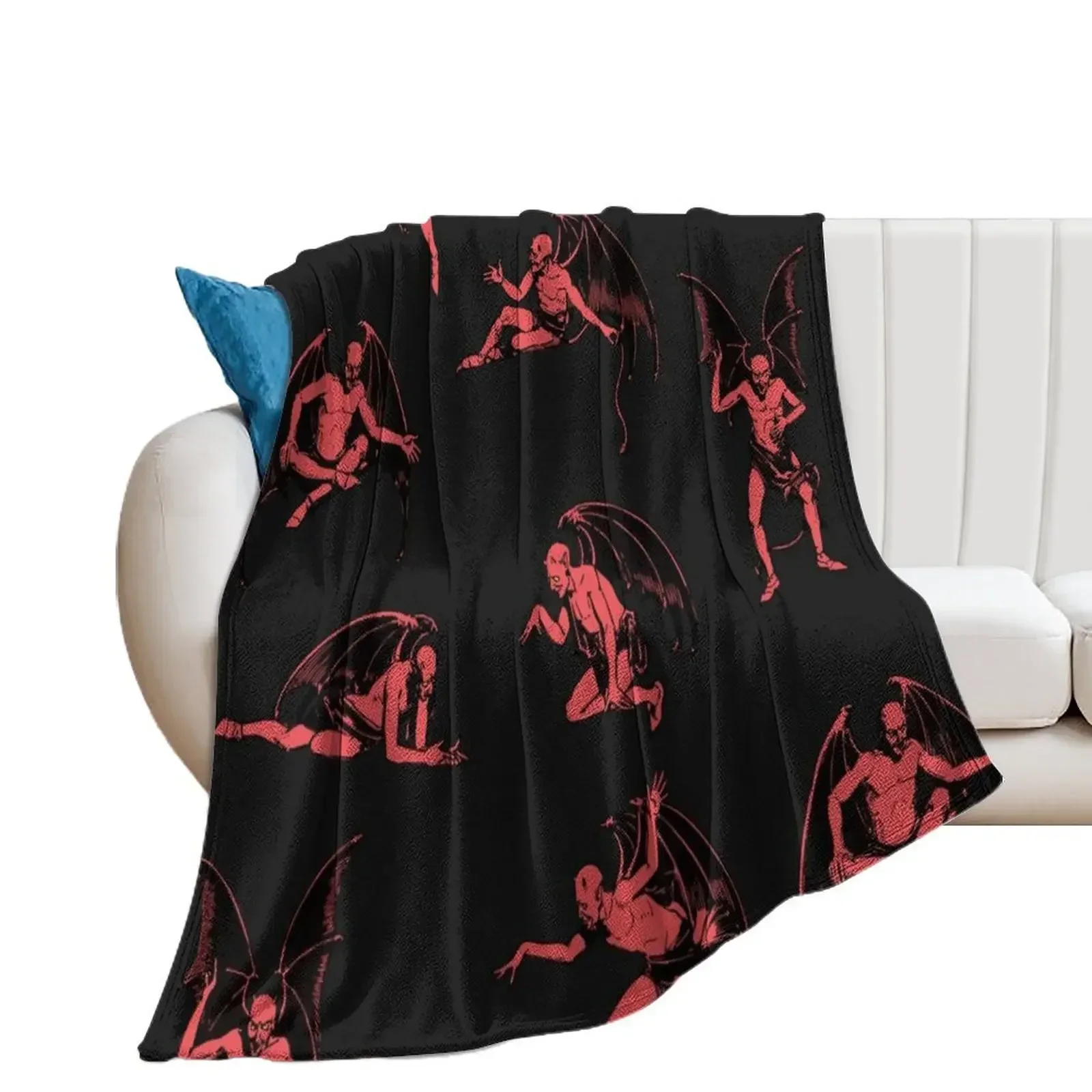 

Devils & Demons Sticker Pack Classic Vintage Spooky Halloween Goth Stickers + More (Order Medium-XL ) Stic Throw Blanket