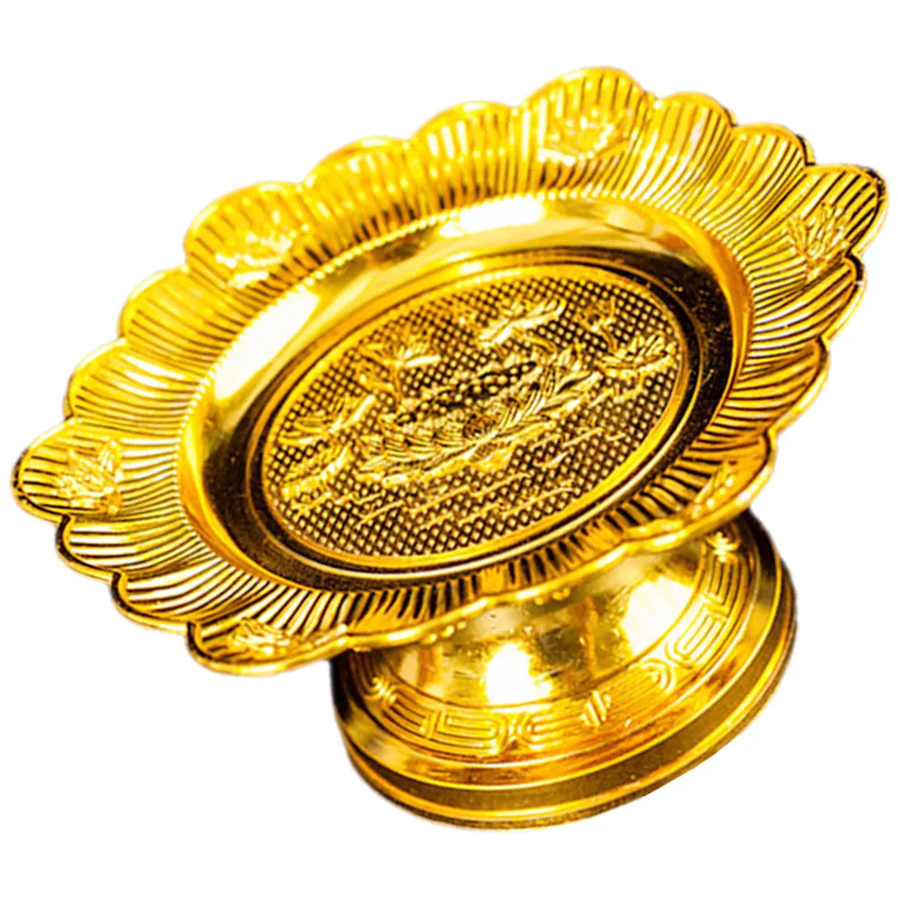 Buddhist Lotus Offering Plate Premium Plastic Temple Tribute Fruit Holder Vintage Chic Design Creative Sacrifice Tray for Home
