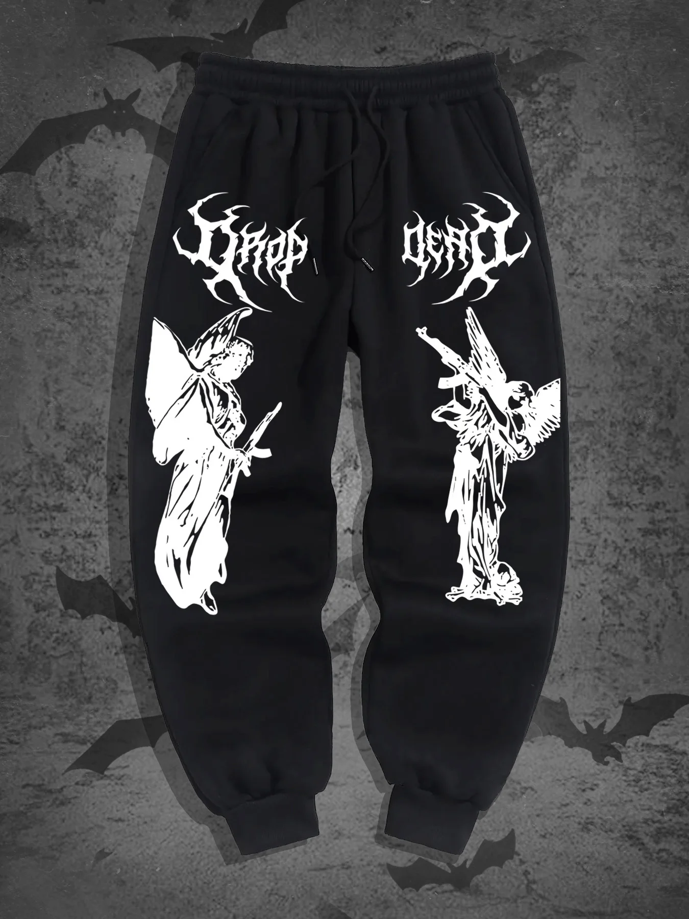 

Men's Sweatpants Fashion Gothic Printing Jogging Pants Casual Pants Autumn and Winter Sports Comfort Sweatpants S-3XL