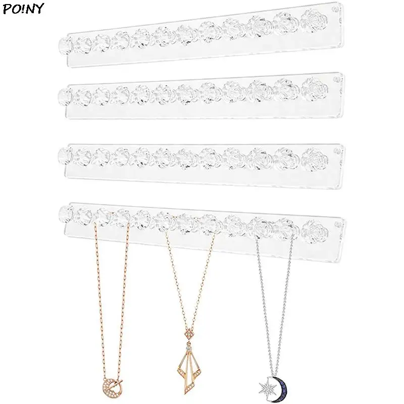 1pc Adhesive Paste Wall Hanging Jewelry Storage Holder Hooks Jewelry Display Organizer Earring Ring Necklace Hanger Holder Stand