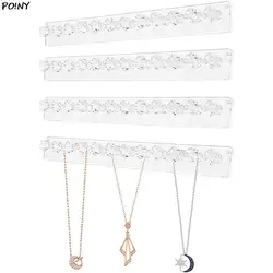 1pc Adhesive Paste Wall Hanging Jewelry Storage Holder Hooks Jewelry Display Organizer Earring Ring Necklace Hanger Holder Stand