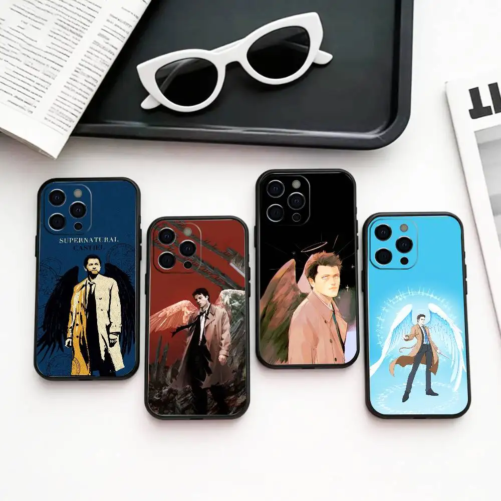 Capa de Silicone Macia Misha Collins Supernatural Castiel para iPhone 17 16 15 14 13 12 11 X XR Plus Pro Max Plus