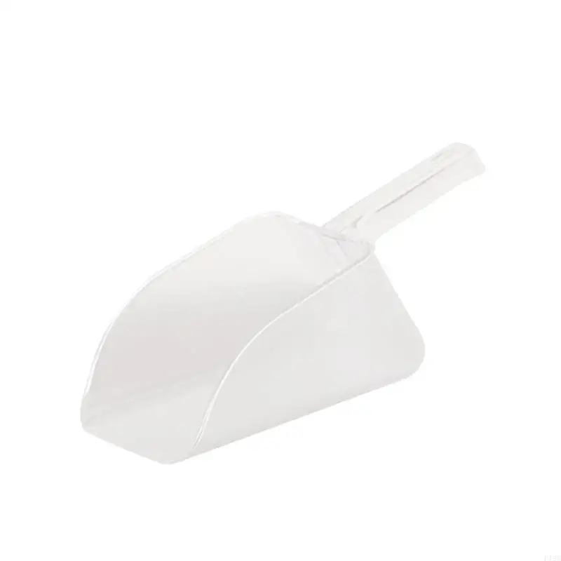 F19B Multipurpose White Plastic Ice Scoops With Large Capacity For Quick Scooping Of Ice Candy Popcorns And Spices