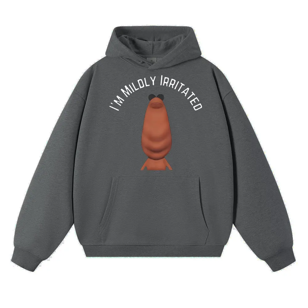 مضحك أنا مهيج معتدل ماركوس دودة ميمي هوديي الفكاهة الرجال النساء هودي البلوز الخريف الشتاء المتضخم بلوزة كاجوال