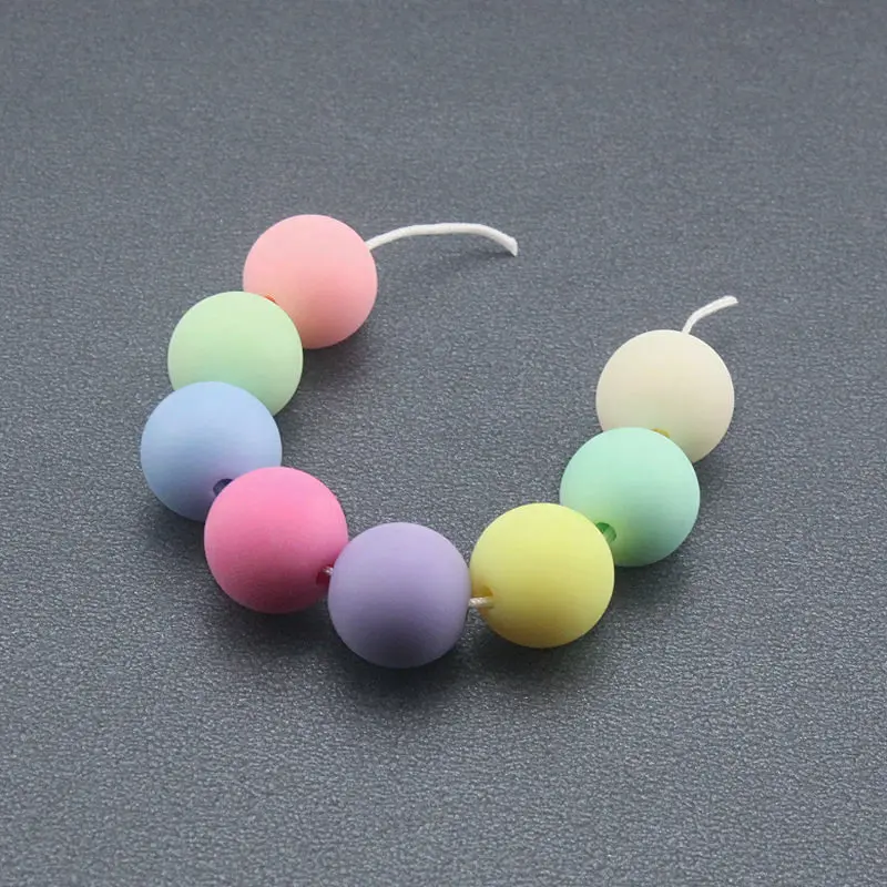 6-14mm Macaron Color Matte Round Acrylic Loose Beads For Jewelry Bracelet Necklace Crafts Making DIY Clothing Sewing Supplies