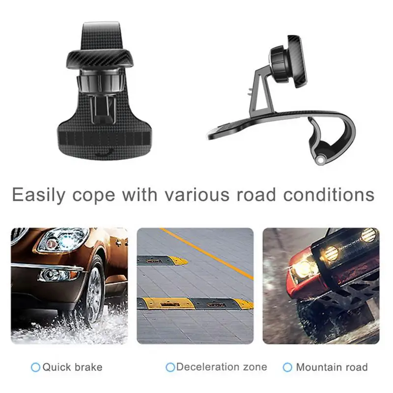 Magnetic Car Phone Holder Universal Dashboard Car Phone Mount GPS Support 360 Rotation Bracket With Parking Phone Number Sticker