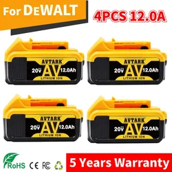 For Dewalt battery 20V 12.0Ah for DCB200 Battery MAX Lithium DCB184 DCB206 DCB182 DCB180 DCB181 DCB182 DCB201 DCB206