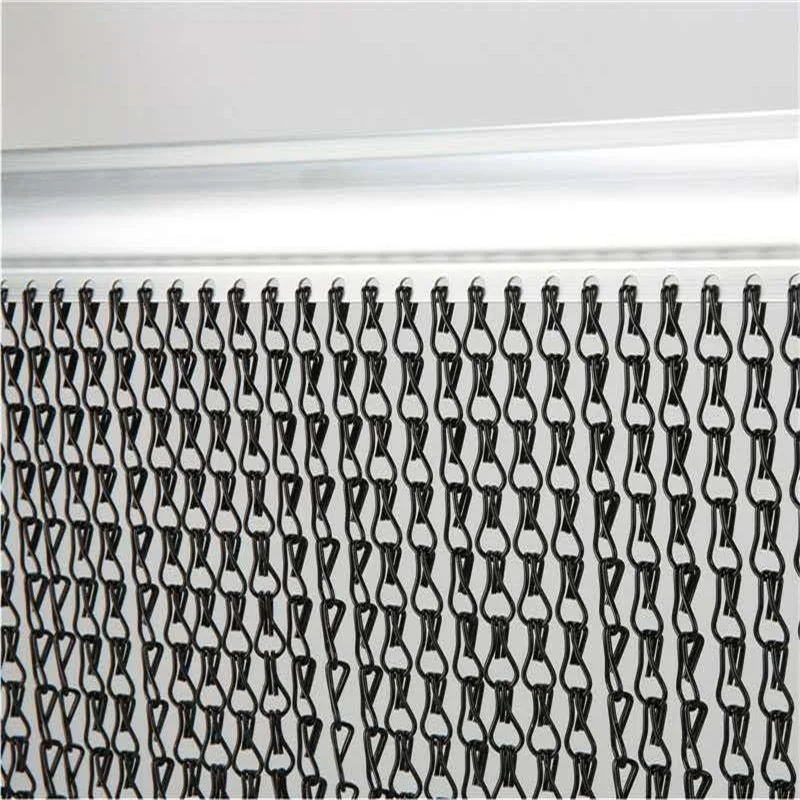 Silver Aluminium Chain Curtain, Metal Screen for Door and Window, Indoor Decoration, 35x83 in