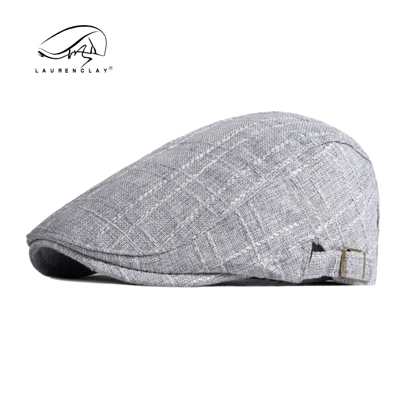 Foreign Trade Men's Hat Linen-like Beret Male British Retro Art Casual Peaked Cap Female Advance Hats Korean Style 5