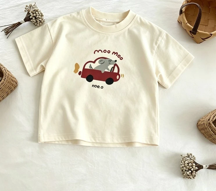 Children Simple Clothing Tees Toddler Short Sleeve Summer And Long Sleeve All Season Tops Baby Popular Cotton Crew Neck Pullover