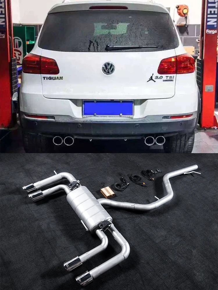

GFC exhaust/Suitable for 17-23 Volkswagen Tiguan, Tiguan R 2WD/4WD Catback performance valve exhaust pipe curved downward