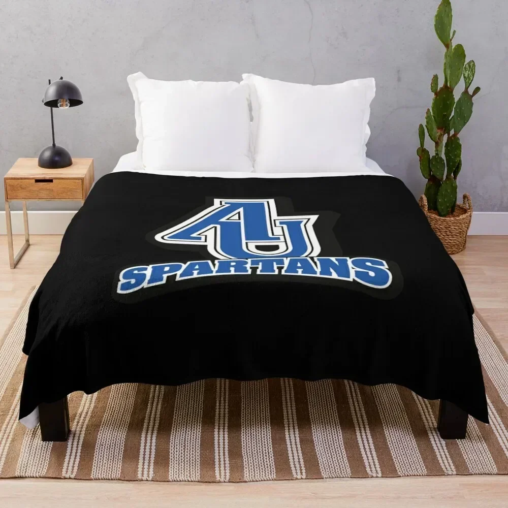 

Aurora University spartans Throw Blanket Warm Plush Fuzzy Blanket for Living Room