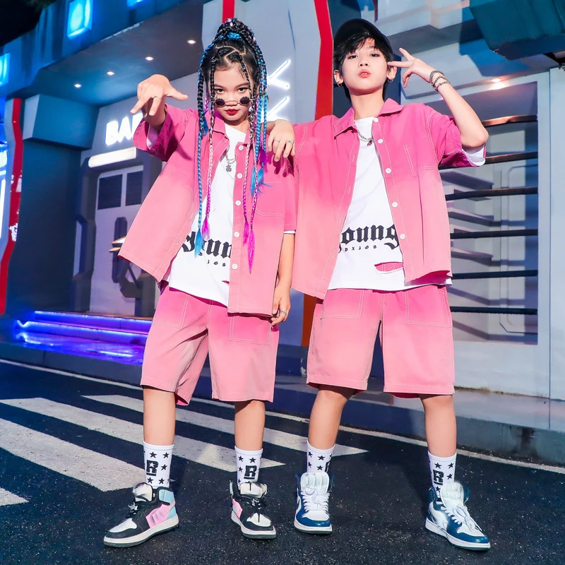 Nowy dziecięcy fajny kostium taneczny hip-hopowy Dziewczęta Chłopcy Odzież do tańca jazzowego Strój do tańca ulicznego Kpop Strój SL8693