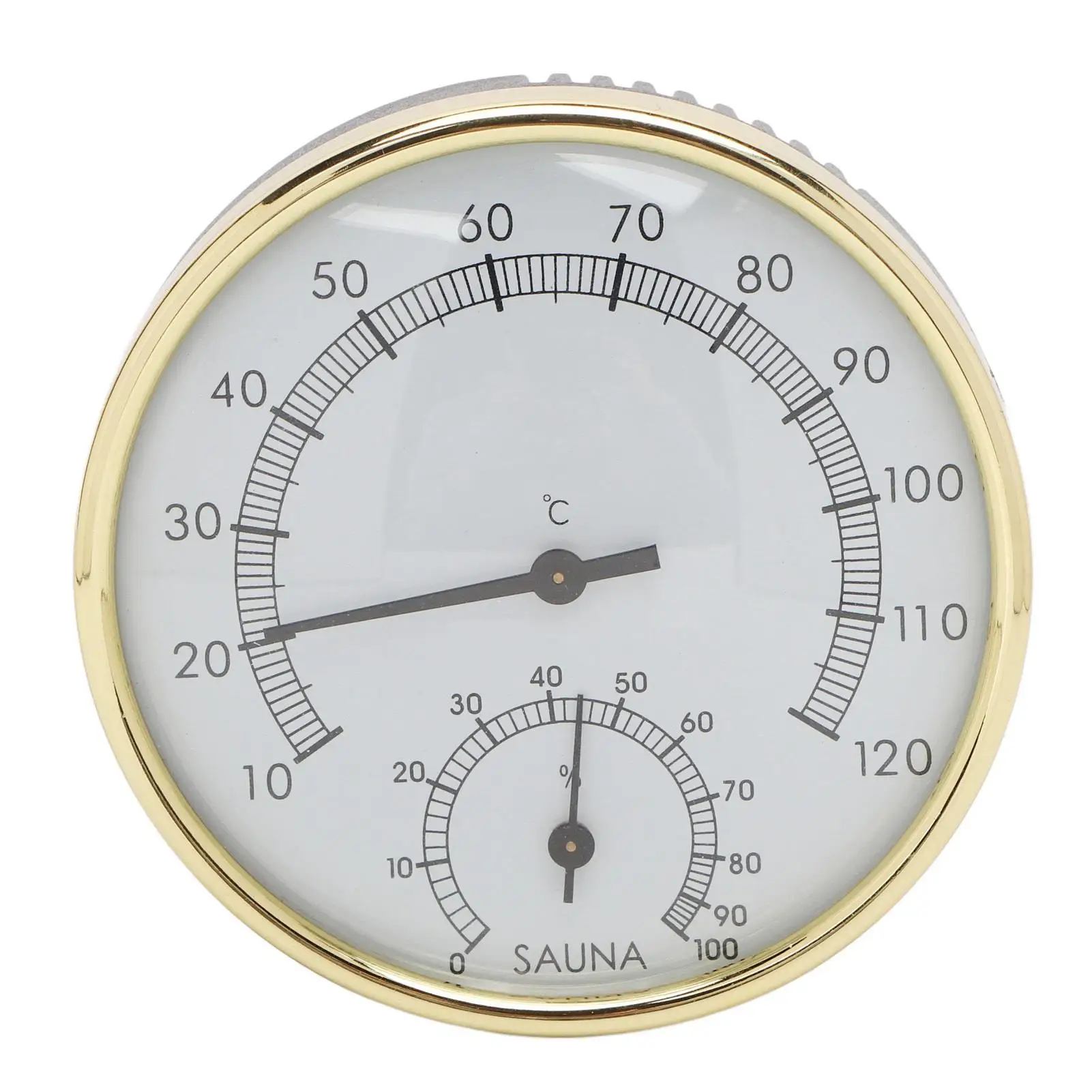 

Wall Mounted Sauna Room Thermometer Hygrometer Clear Scale Stainless Steel Pain Relief Tool