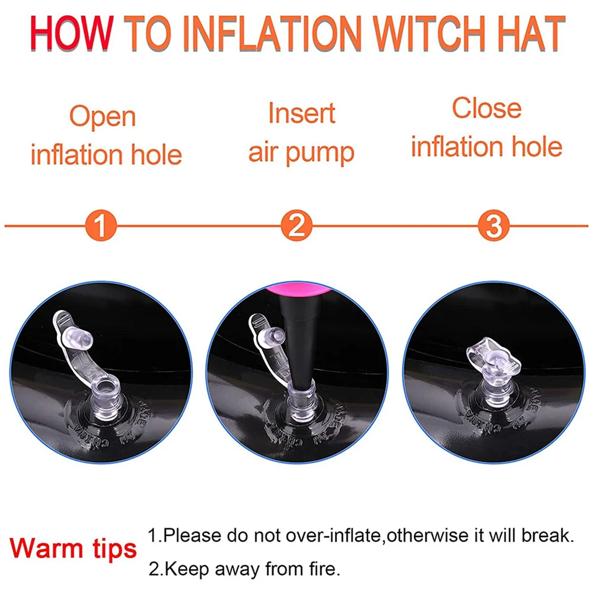 ★Halloween Party Games, Inflatable Witch Hat Ring Toss Game With Points, Plastic Ring Toss, Air Pump